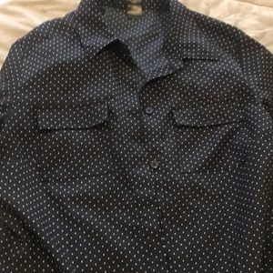 Polka dot button up shirt size 4